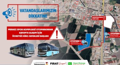 Merkez Spor Kompleksi Otoparkından Fuara Ücretsiz Ring Seferleri Başladı!