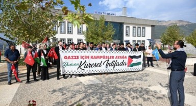 Kahramanmaraş’ta üniversite öğrencilerinden Gazze’ye destek ..