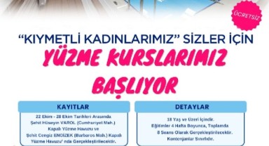 Onikişubat Belediyesi’nden kadınlara yönelik ücretsiz yüzme kursu..