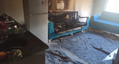 Rezidansta yaşanan yangın paniğe neden oldu..
