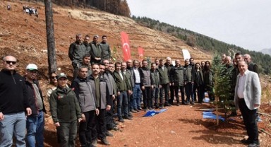 Kahramanmaraş'ta fidanlar toprakla buluştu..