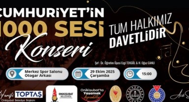 Onikişubat Belediyesi'nden bin kişilik dev koro ile Cumhuriyet Bayramı kutlaması..