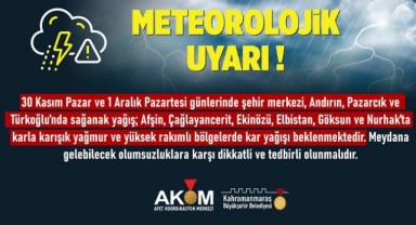 Şehir Genelinde Sağanak Yağış ve Kar Uyarısı!..