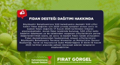 Yüzde 50 Hibeli Fidan Desteğinde Ek Başvurular Alınmaya Başladı..