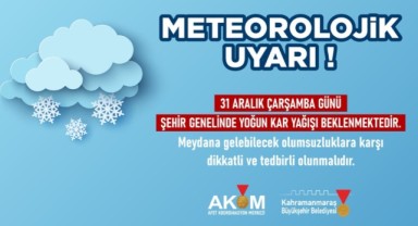 Çarşamba Günü Şehir Genelinde Kar Yağışı Bekleniyor! 