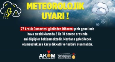 Soğuk Hava Uyarısı; Don ve Buzlanmaya Karşı Dikkat!..