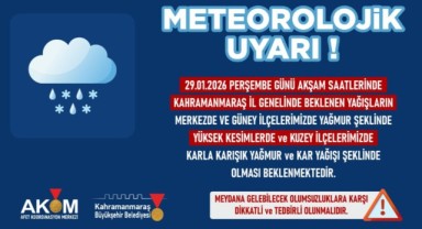 Vatandaşlar Yağmur ve Kar Yağışına Karşı Uyarıldı..