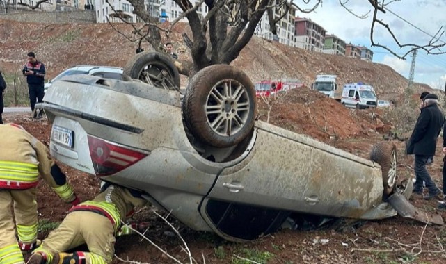 Kahramanmaraş’ta Otomobil Takla Attı: 2 Yaralı..