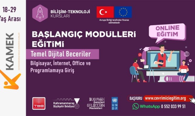 KAMEK’ten Gençlere Uluslararası Destekli Dijital Eğitim..