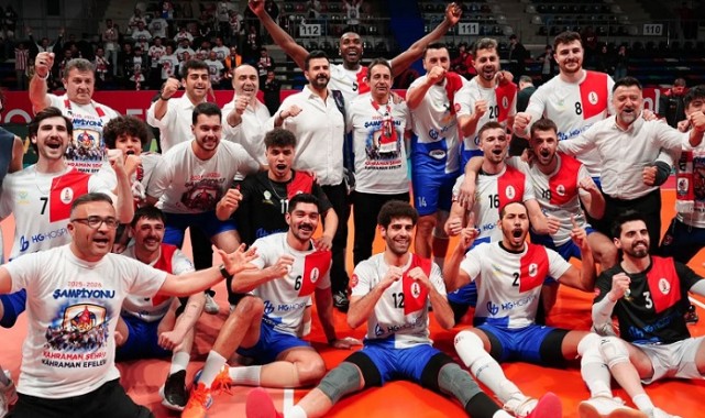 Edeler, artık Efeler Ligi’nde! Şampiyon Onikişubat Belediye Spor kupasına kavuştu..