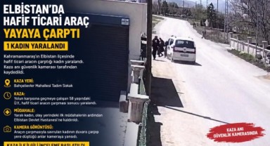 Kahramanmaraş’ta hafif ticari araç yayaya çarptı: 1 yaralı 