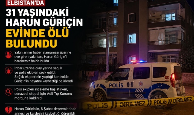 Elbistan'da 31 Yaşındaki Genç Evinde Ölü Bulundu 