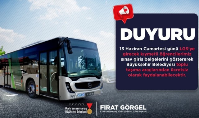 Büyükşehir’den LGS Günü Öğrenci ve Velilere Tam Destek...
