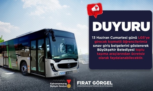 Büyükşehir’den LGS Günü Öğrenci ve Velilere Tam Destek...
