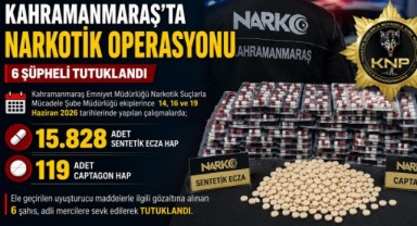 Kahramanmaraş’ta Narkotik Operasyonu: 6 tutuklama 