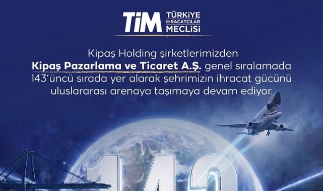 Kipaş, TİM 1000 Listesinde Kahramanmaraş'ın İhracat Gücünü Dünyaya Taşıdı!..