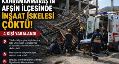 Kahramanmaraş’ta İnşaat İskelesi Çöktü: 4 İşçi Yaralandı 