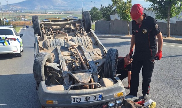 Kahramanmaraş’ta Otomobil Takla Attı: 2 Yaralı
