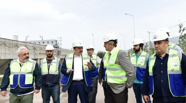 BAŞKAN ERKOÇ ARITMA TESİSİNİ İNCELEDİ