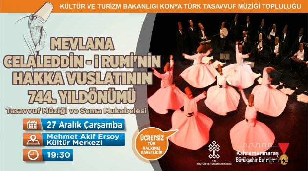 BÜYÜKŞEHİR’DEN MEVLANA PROGRAMI