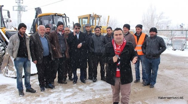 Ekinözü’nde Karla Mücadele Ekibi İş Başında..