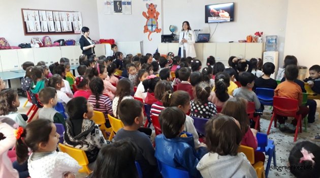 ELBİSTAN’DA MİNİKLERE HAYVANLARI KORUMANIN GÜZELLİKLERİ ANLATILDI